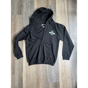 Howl-O-Scream Zip Up Hoodie Unisex Medium Black SeaWorld Orlando Graphic